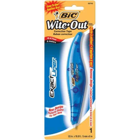 MMVI BIC Mmvi Bic WOELP11 Bic Wite Out Exact Liner Correction Tape WOELP11